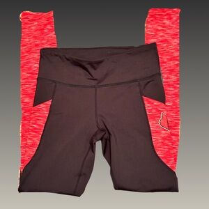 Arizona Cardinals Black & Red Leggings‎ Sz Small